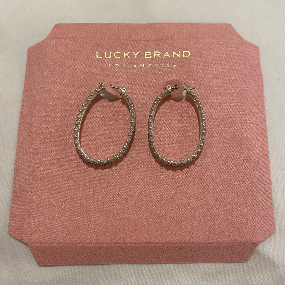 ✨ Lucky Brand Silver Hoop Earrings - Brand New
